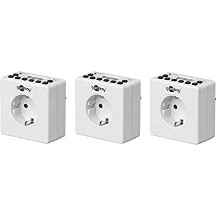 Goobay 3er Pack Digitale Zeitschaltuhr, 3) (Pack of 3)