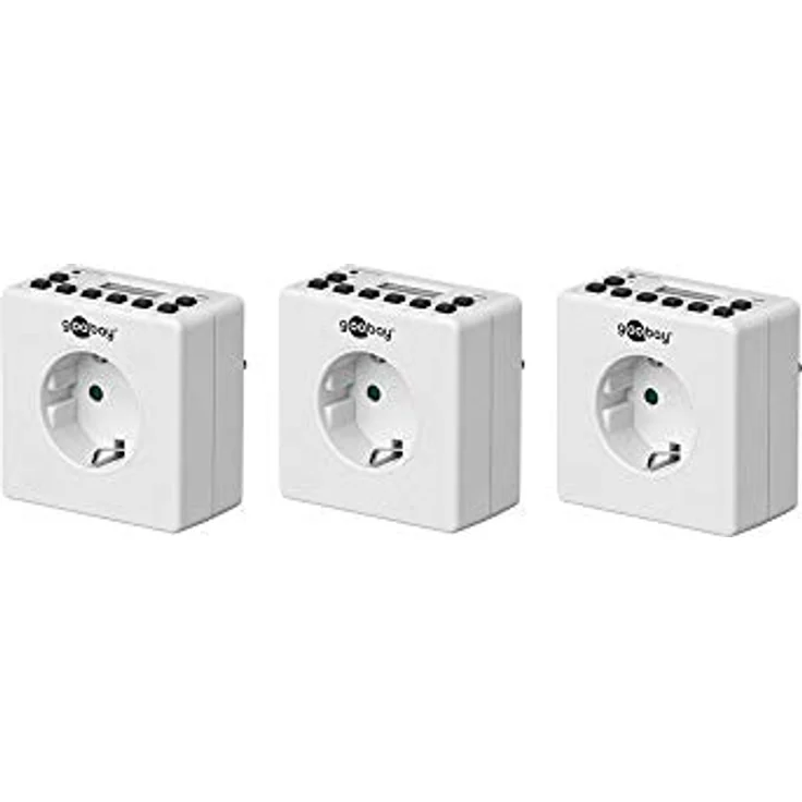 Goobay 3er Pack Digitale Zeitschaltuhr, 3) (Pack of 3)