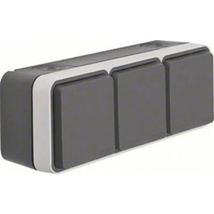 BERKER Berk AP-Steckdose SCHUKO 47733515 3fach waagere