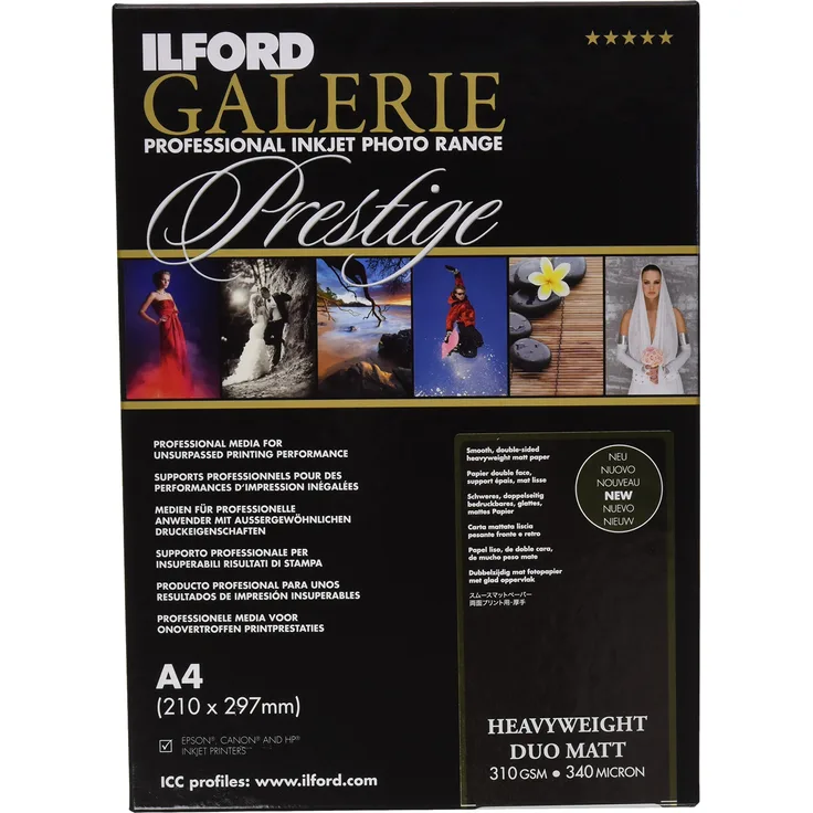 ILFORD GALERIE Heavyweight Duo Matt 310gsm A4-210mm x 297mm 50 Blatt