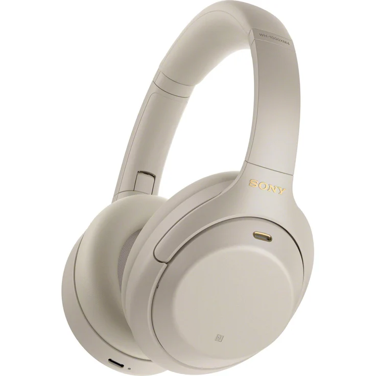Sony WH-1000XM4 kabellose Bluetooth Noise Cancelling Kopfhörer (30h Akku, Touch Sensor, Schnellladefunktion, optimiert für Amazon Alexa, Headset mit Mikrofon) Silber – Bild 1