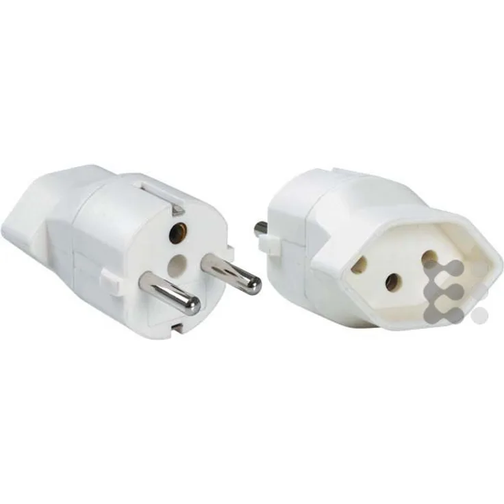Bachmann Reisestecker Buchse Schweiz Deutschland, 921012, Weiß