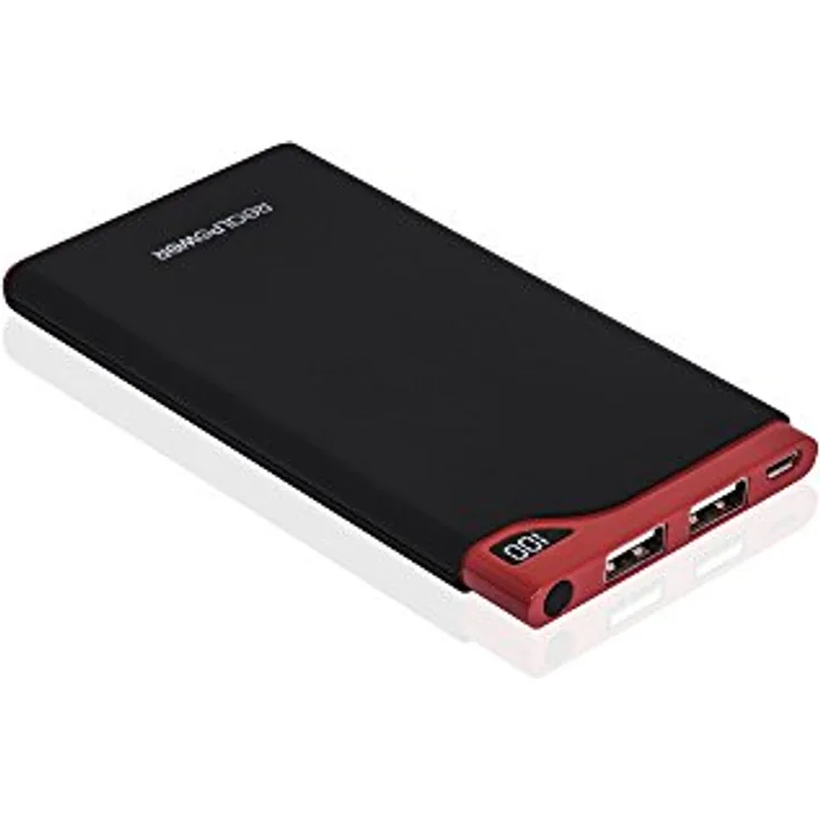 RealPower PB-6000S - Ladegerät Li-Pol 6000 mAh - 2.4 A - 2 Ausgabeanschlussstellen (2 x USB) - auf Kabel: Micro-USB (218548)