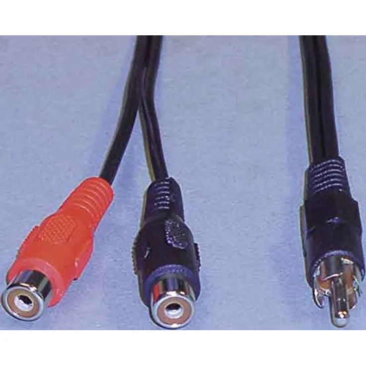 e+p B 91 - Audio-Kabel (2 x RCA, RCA, 0,2 m, Schwarz)