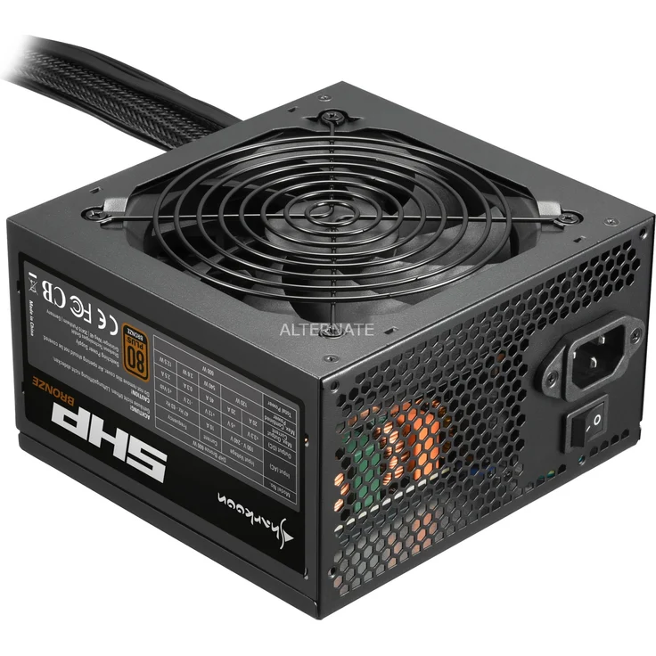 Sharkoon SHP Bronze 600 Watt, PC Netzteil, 80 Plus Bronze – Bild 1