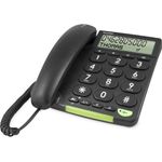 Doro PhoneEasy 312cs Schnurgebundenes Großtastentelefon mit großem Display schwarz