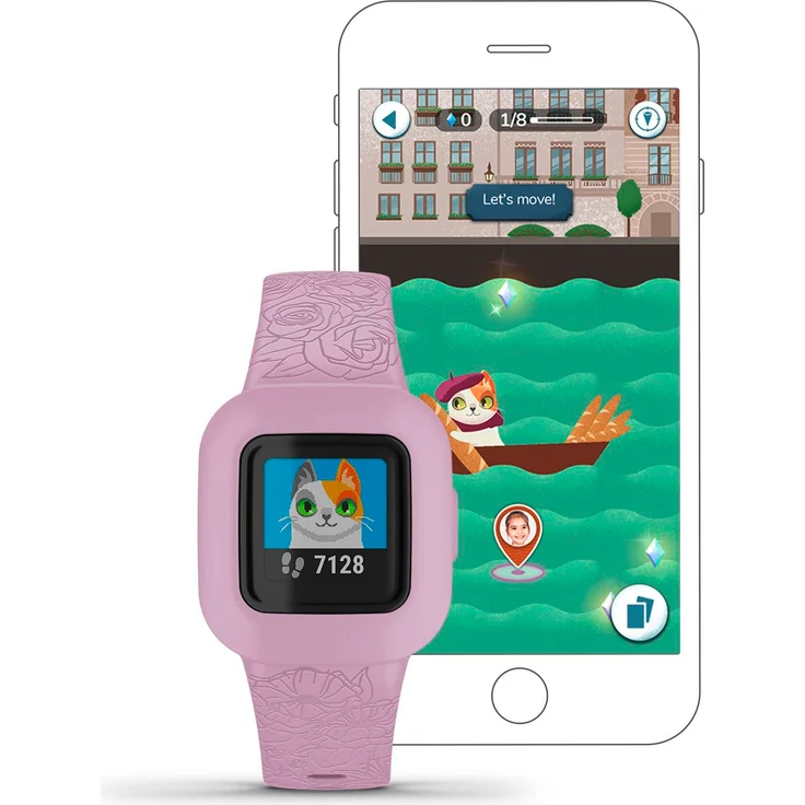 Garmin vívofit jr. 3 Aktivitätstracker für Kinder, Einheitsgröße, Silikonarmband, Rosa (010-02441-01) – Bild 7