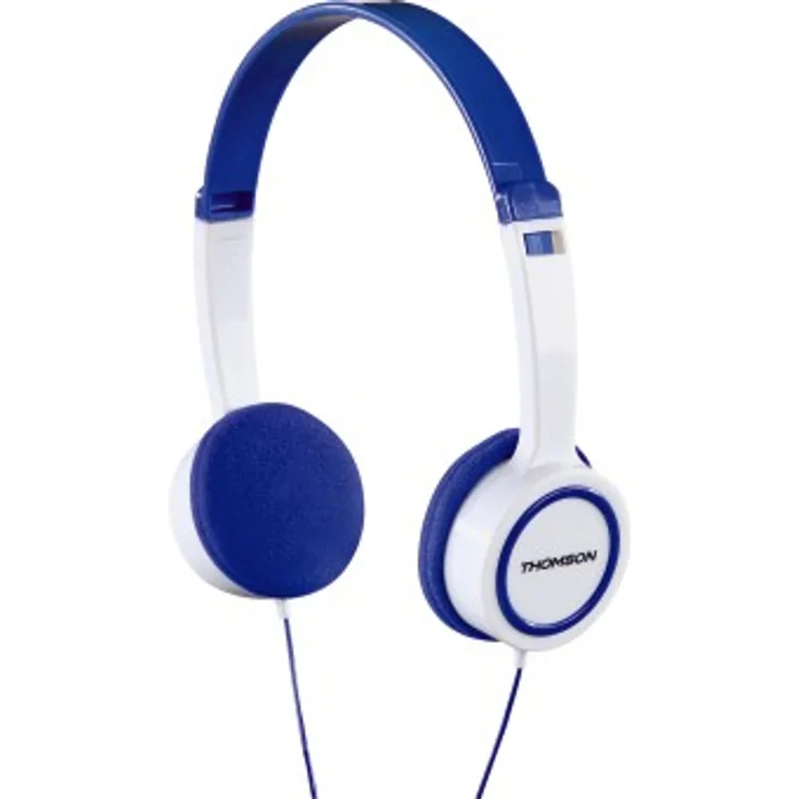 Thomson Kinderkopfhörer On Ear (Lautstärkebegrenzung 85 dB, ultraleicht, spezielle Passform für Kinderköpfe) blau