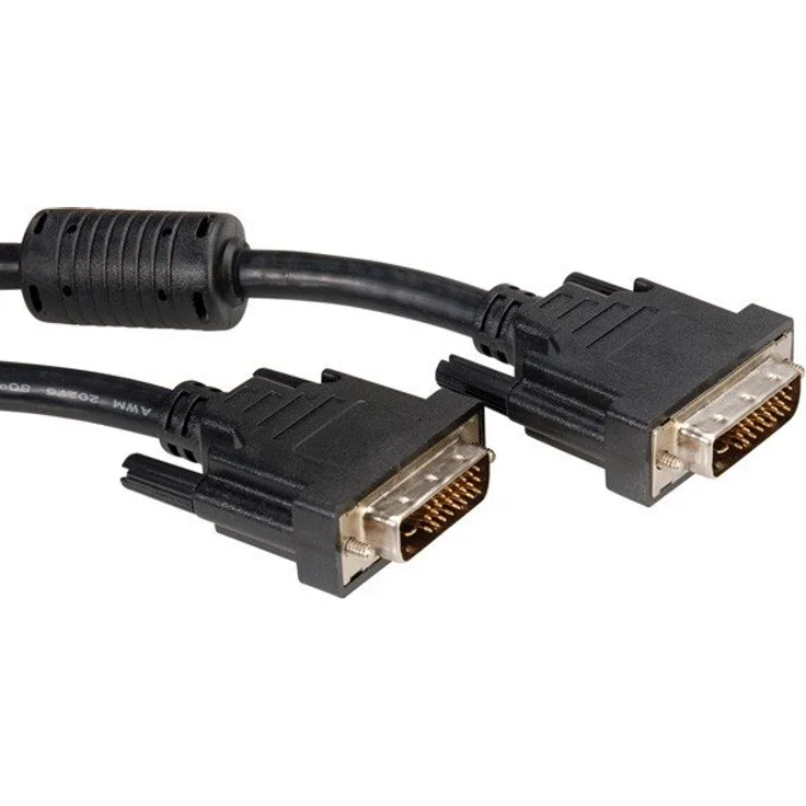 ROLINE DVI Kabel | Monitorkabel DVI St - St | Dual Link Anschluss-Kabel | Schwarz 10 m