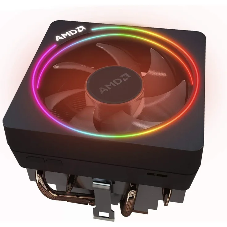 AMD Wraith Prism LED RGB Lüfter für Ryzen 5 & 7 Prozessor AM4/AM2/AM3/AM3+ 4-Pin Anschluss Kupfersockel/Alum Kühlkörper PWM-gesteuert