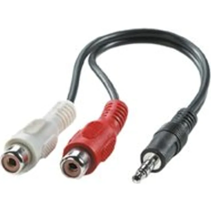 ROLINE 3,5mm(ST)-Cinch (2xBU) Kabel,0,2m