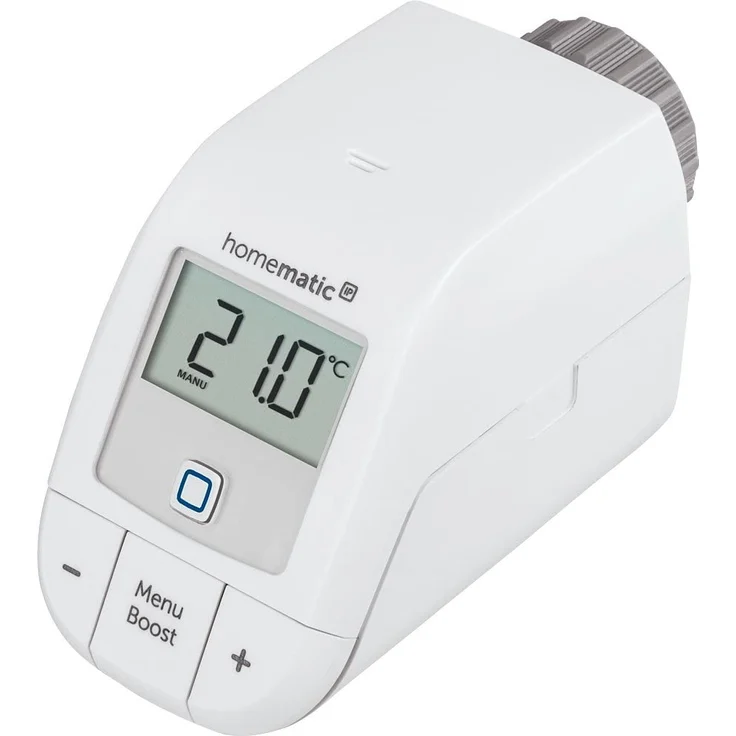 Homematic IP ?HmIP-eTRV-B Smart Home Heizkörperthermostat basic, digitaler Thermostat Heizung, Steuerung per App, Amazon Alexa, Google Assistant, einfache Installation, Energie sparen, weiß (153412A0) – Bild 1