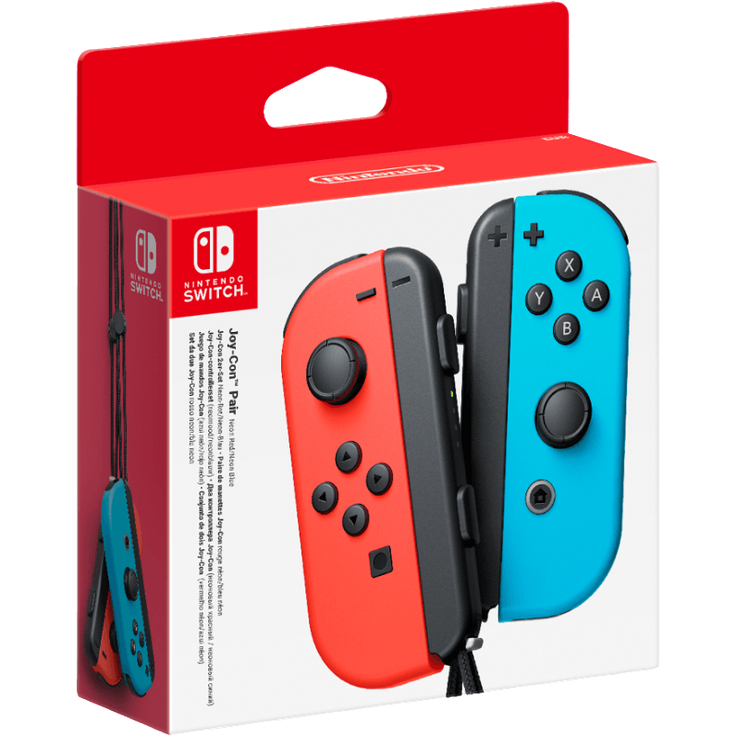Nintendo Joy-Con 2er Set Neon-Rot, Neon-Blau Rot, Blau (2510166) (Switch)