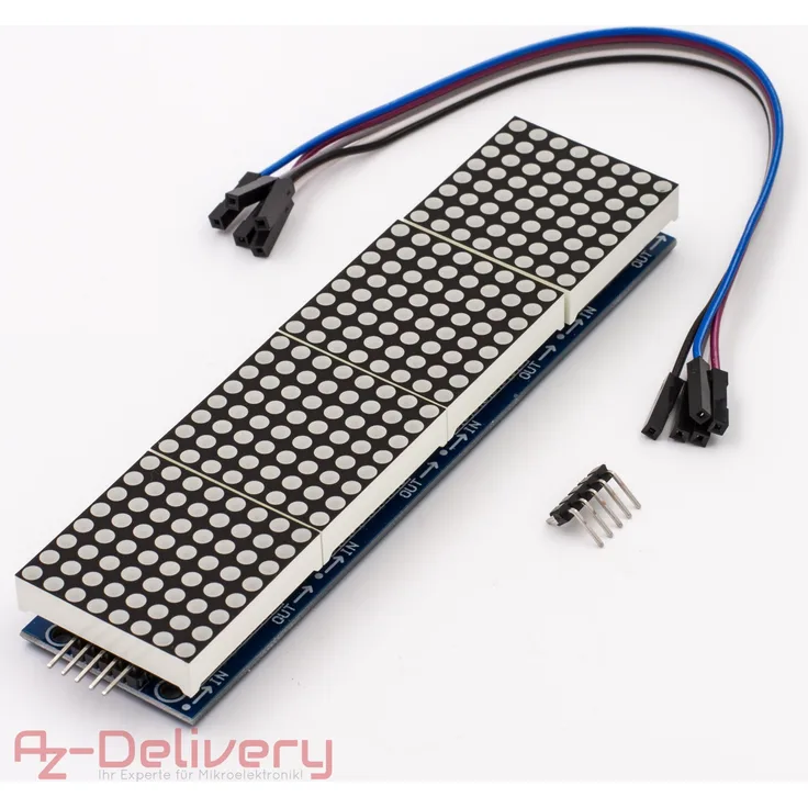 AZDelivery MAX7219 8x32 4 in 1 Dot Matrix MCU LED Anzeigemodul für Arduino