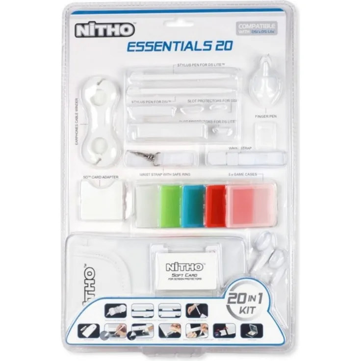 Nitho 20in1 Essentials Pack Weiß für Nintendo DSi-DS Lite