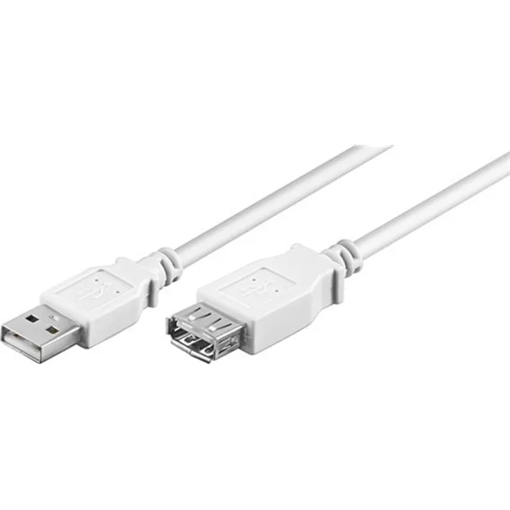 Wentronic goobay - USB-Verlängerungskabel - USB (W) bis USB (S) - USB2.0 - 60cm - weiß (96197)