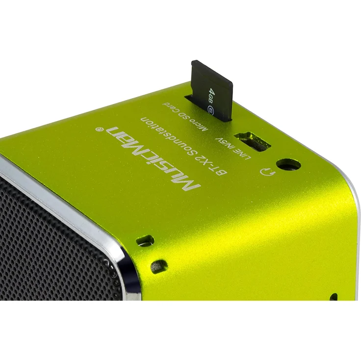 Technaxx MusicMan mini Wireless Soundstation BT-X2 Bluetooth-Lautsprecher mit Kartenleser, grün – Bild 4