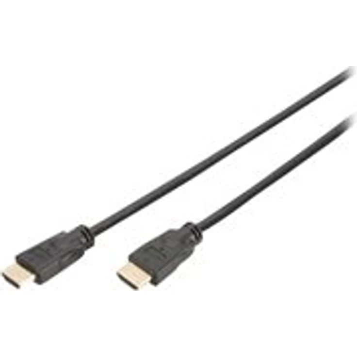 DIGITUS HDMI-Kabel 3-m - 60 Hz Ultra-HD 4K - Für Monitor-Anschluss & Fernseher DVB-T Receiver - High-Speed - Schwarz – Bild 1