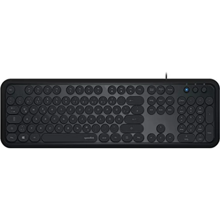 SPEEDLINK CIRCLE RETRO - Tastatur - USB - Schwarz (SL-640004-BK) Deutsches Tastaturlayout QWERTZ – Bild 1