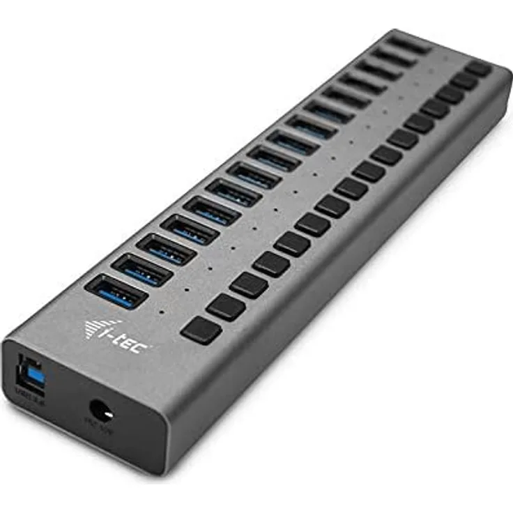 i-tec USB 3.0 Charging HUB 16port + Power Adapter 90 W USB-Hub, schwarz