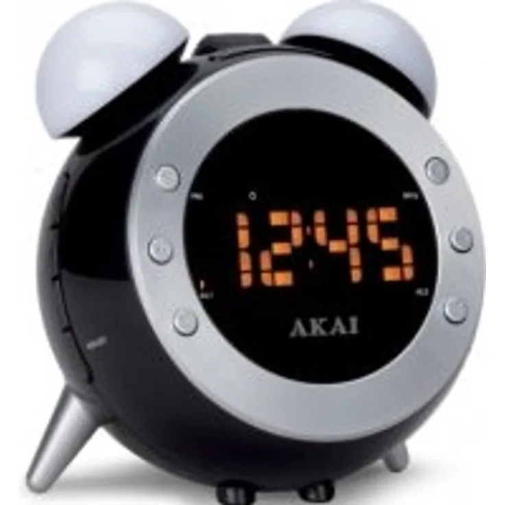 AKAI AR280P Projektion-Radiouhr mit Wecker Funktion (FM-Tuner) Silber