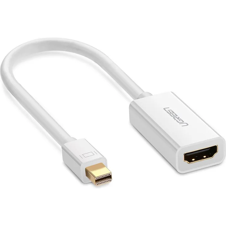 UGREEN Mini Displayport auf Hdmi Adapter Mini DP Stecker zu Hdmi Buchse Konverter 1080P für Macbook Air, Macbook Pro, iMac, Macbook Air, Mac Mini, Lenovo Thinkpad usw Weiß