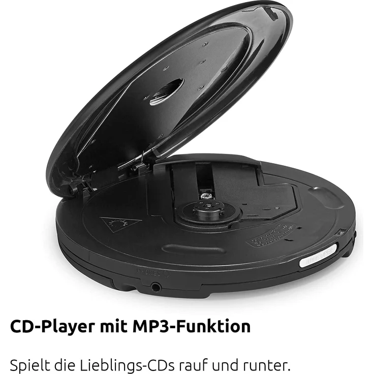 TechniSat DIGITRADIO CD 2GO Discman (CD-Player, DAB+, UKW, MP3 mit Resume-Funktion, Kopfhöreranschluss, Equalizer) schwarz – Bild 2