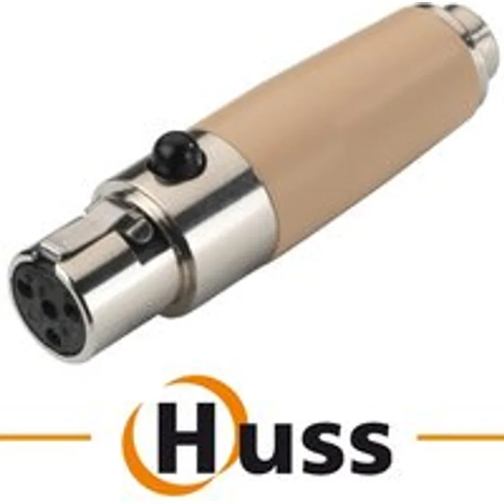 Monacor NTA-4SH - Kabelschnittstellen-Adapter (Mini XLR, 2.5mm Stereo, Male Connector-Female Connector, Beige, Metallisch)