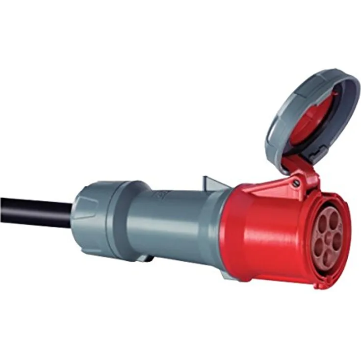 Mennekes 101300041 prolongadores Power Top Plus, Steckdosen E, 400 V, 50 – 60 Hz, 125 A, 4-polig, IP 67 Grad Schutz, Rot