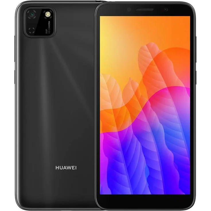 Huawei Y5p Smartphone 13,84 cm (5,45 Zoll) IPS-Display, 32GB interner Speicher, 2GB RAM, Dual-SIM, Android, Midnight Black – Bild 1