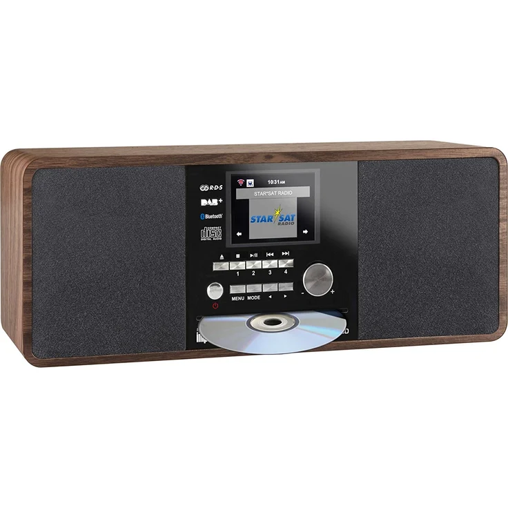 Imperial 22-235-00 Dabman i200 Internet--DAB+ Radio mit CD-Player (Stereo Sound, UKW, WLAN, Aux In, Line-Out, Kopfhörer Ausgang, Inklusiv Netzteil) braun – Bild 1