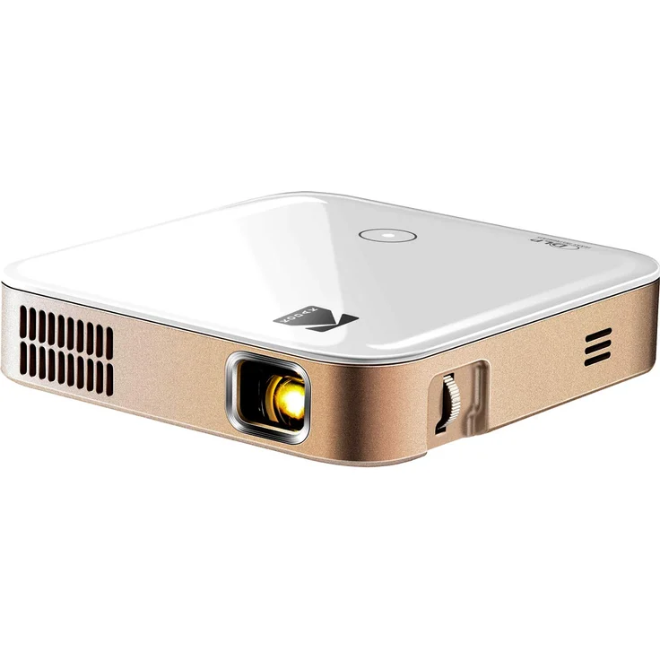 Kodak Luma 350 Mini-Beamer, DLP, 4K (3840 x 2160), Kontrast 3500:1, 350 ANSI-Lumen, Bildverhältnis 16:9, weiß/rosegold – Bild 2