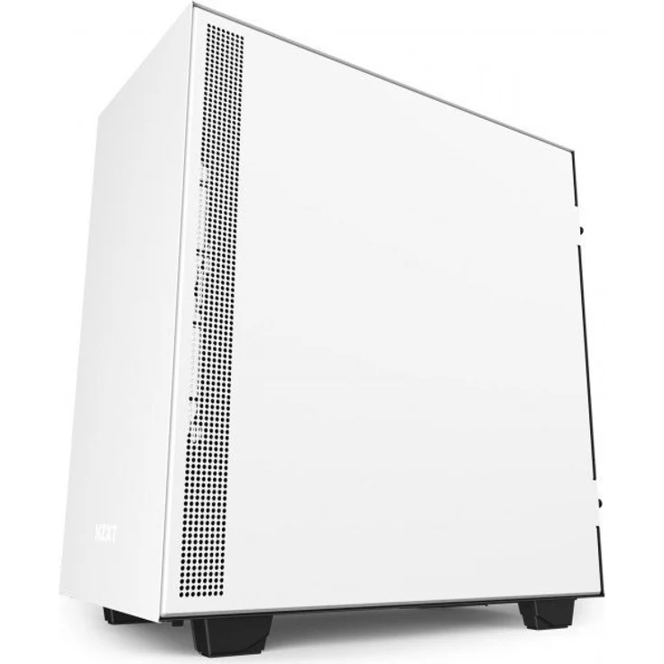 NZXT H510 - Kompaktes ATX-Mid-Tower-Gehäuse für Gaming-PCs - Front I-O USB Type-C Port - Tempered Glass-Seitenfenster - managementsystem - Für Wasserkühlung nutzbar - Weiß-Schwarz – Bild 2