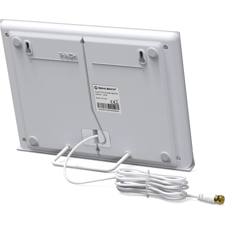 Oehlbach Flat Style One DVB-T2 HD Antenne (DAB+ vorbereitet) - Digitale Zimmerantenne - Aktiv DVB-T-Verstärker Innenantenne - Weiß – Bild 5