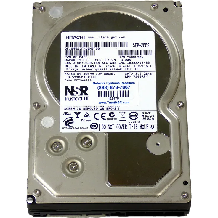 SATA 2TB HITACHI Ultrastar A7K2000 7200rpm 3,5Zoll