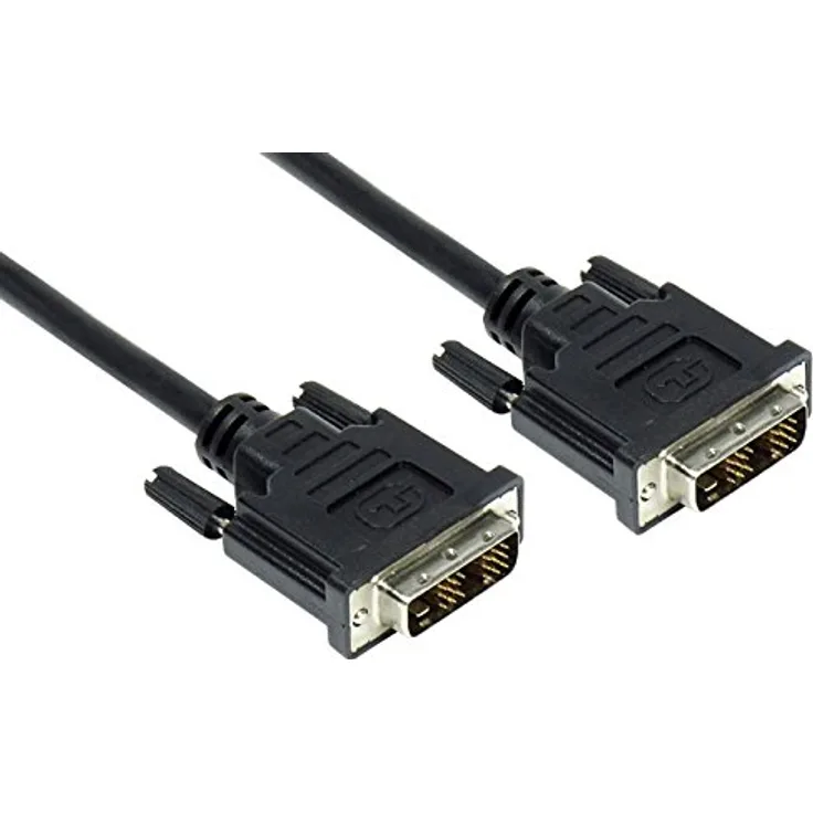 Anschlusskabel DVI-D 18+1 Stecker an Stecker, schwarz, 5m, Good Connections