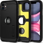 Spigen Tough Armor Kompatibel mit iPhone 11 Hülle, Doppelte Schutzschicht Extrem Fallschutz Handyhülle für iPhone 11 Case Schwarz 076CS27190