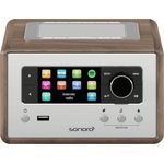 Sonoro Relax Internetradio mit Bluetooth, WLAN, TFT-Display, Wecker, braun - Preisvergleich