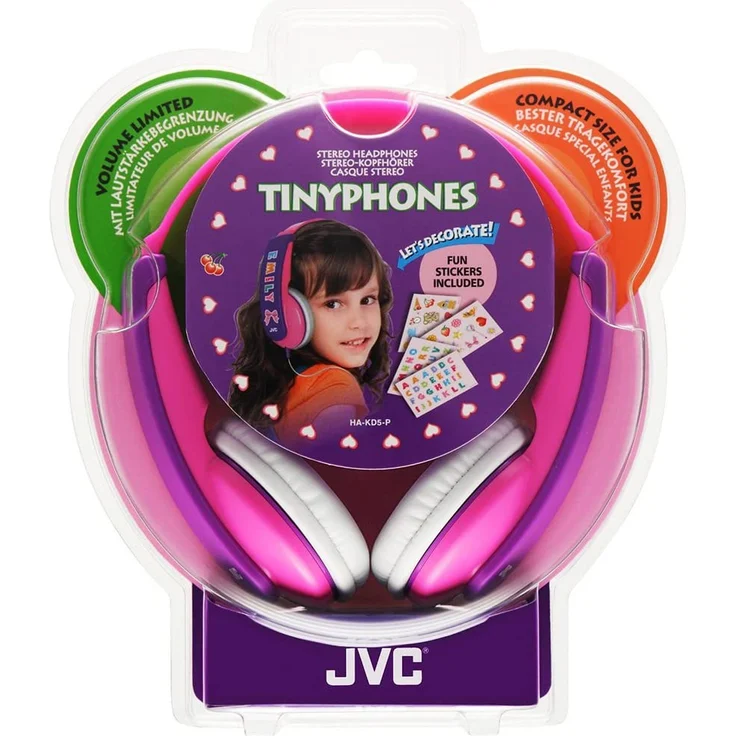JVC HA-KD5-P-E On-Ear-Kopfhörer, geeignet für Kinder, pink – Bild 2