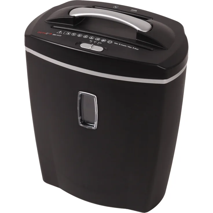 Genie 580 XCD Aktenvernichter, bis zu 10 Blatt, Partikelschnitt (Sicherheitsstufe P-4), mit CD - Shredder, inkl. Papierkorb, schwarz