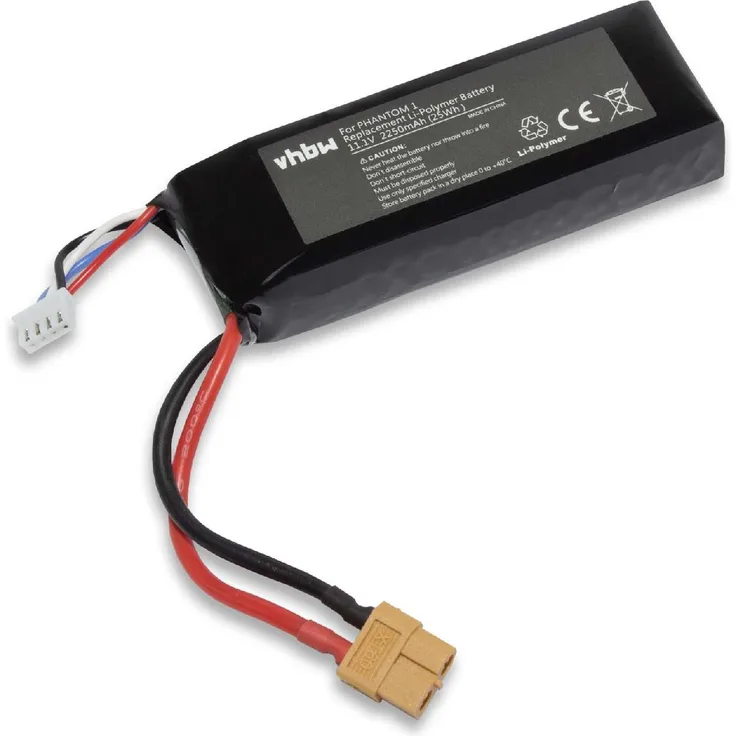 vhbw Li-Polymer Akku 2250mAh (11.1V) passend für Drohne Multicopter Quadrocopter Walkera Runner 250.