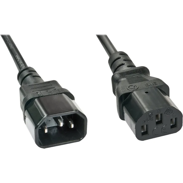 LINDY 30332 Verlängerungskabel Sektor IEC 3 m Schwarz