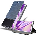 cadorabo Hülle für Samsung Galaxy Note 10 Plus in DUNKEL BLAU SCHWARZ, Handyhülle mit Magnetverschluss, Standfunktion und Kartenfach, Case Cover Schutzhülle Etui Tasche Book Klapp Style