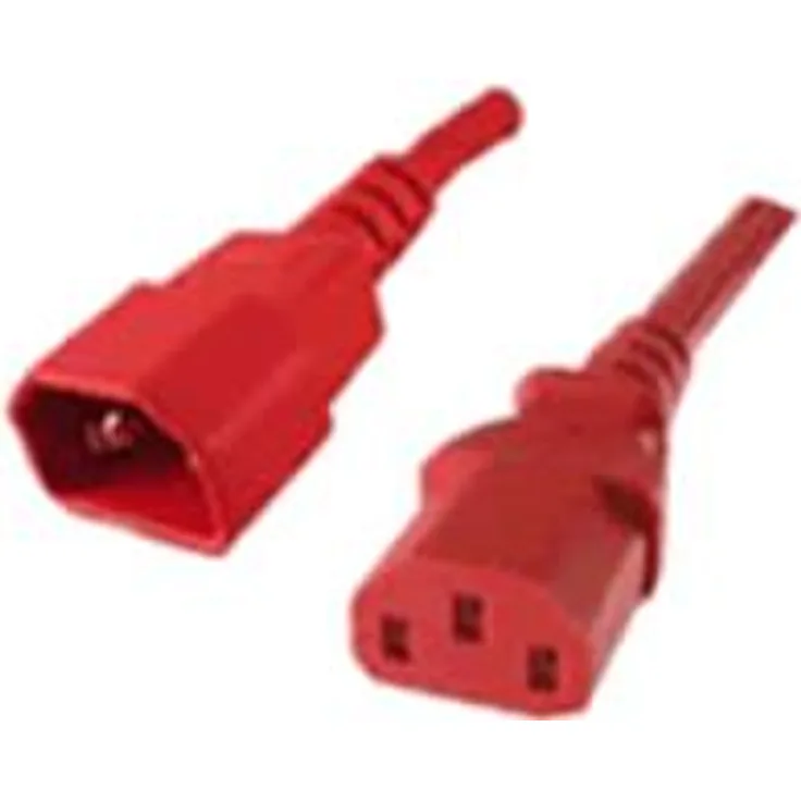 Advanced Cable Technology C13 - C14 - 1.80m 1.8m C13-Koppler C14-Koppler Rot Stromkabel (AK5106)