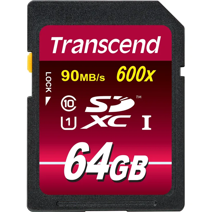 Transcend Ultimate-Speed SDXC Class 10 UHS-1 64GB Speicherkarte (bis 90MB/s Lesen, 600x) [Amazon frustfreie Verpackung]