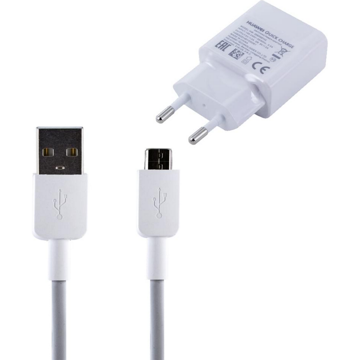 HUAWEI Schnellladegerät AP32, Micro-USB Ladekabel, Quick Charge, 2 A, Ladegerät, weiß (HW-059200EHQ)
