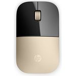 HP Z3700 (X7Q43AA) kabellose Maus (1200 optische Sensoren, bis zu 16 Monate Batterielaufzeit, USB Anschluss, Plug&Play) gold