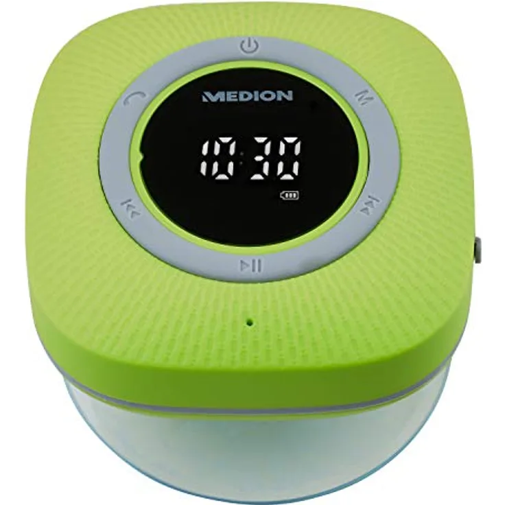 Medion Life P66096 Duschradio, LED-Display, UKW-Radio, IPX6 Schutz, Bluetooth 5.0, 30 W Ausgangsleistung