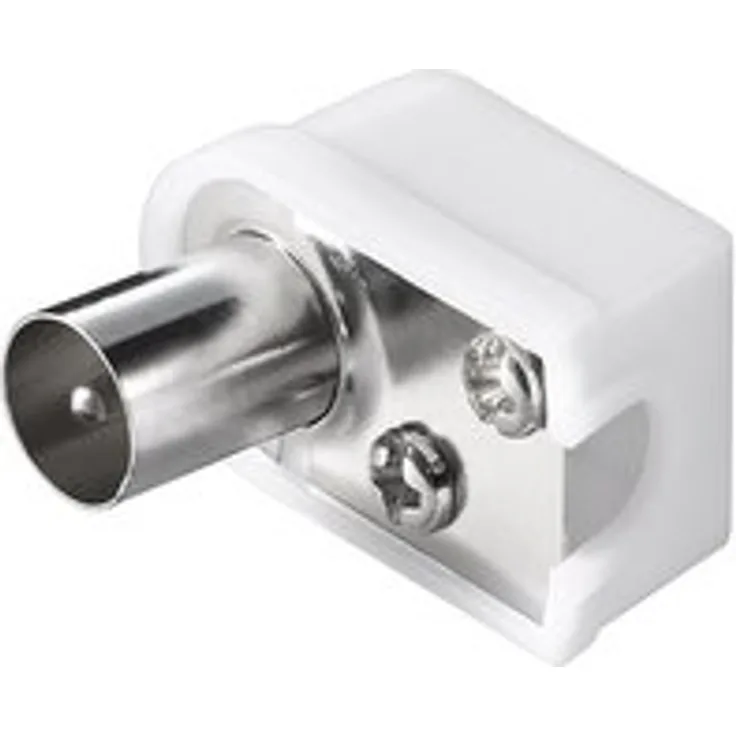 Goobay 11502 Koax-Winkelstecker mit Schraubbefestigung, Slim