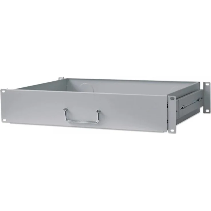 Intellinet 19'' 48,3 cm Schublade 2 HE ( 350 mm Fachbodentiefe-Ausziehbar) grau 714921 – Bild 1